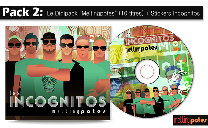 Acheter l'album des Incognitos : L’album digipack Melting Potes + stickers Incognitos